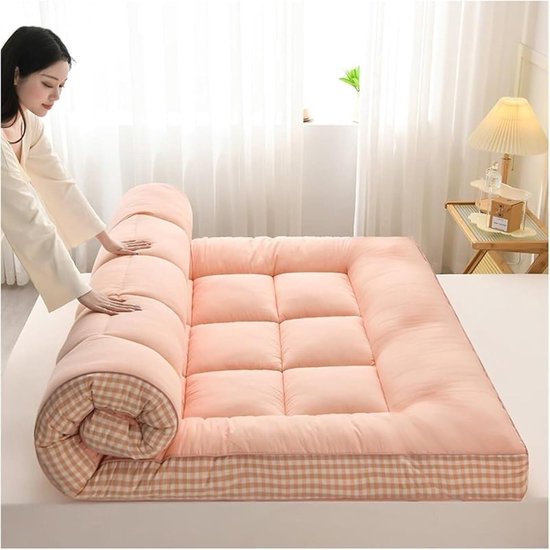 Japanse futon matras - Oprolbare slaapmat - Comfortabel slapen - Traditionele beddenoplossing - Voor 1 of 2 personen - Grijs — afbeelding 4