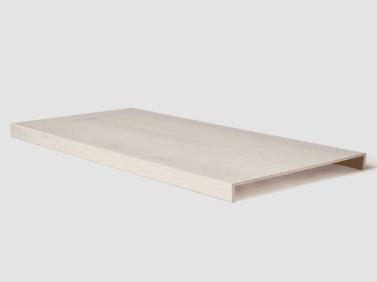 Maestro Dubbele Traptrede Laminaat Licht Grijze Eik – 1300x610x56 mm | Traprenovatie