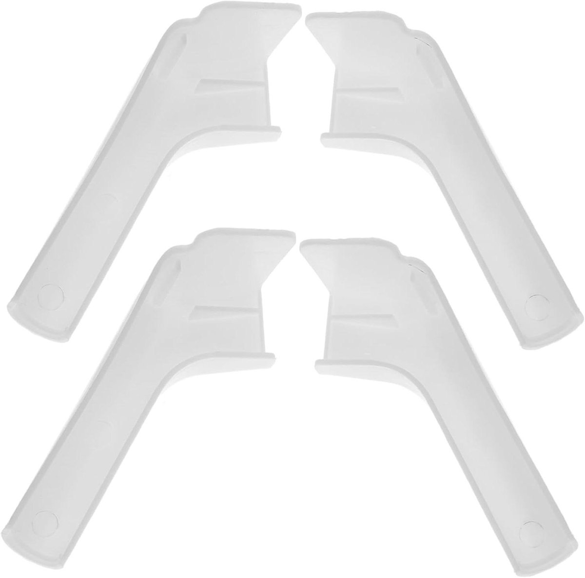 Regenwaterafvoeren Set - Dakgoot Accessoires - Waterafvoer Optimaliseren - Duurzaam Kunststof - 4 Stuks - Wit