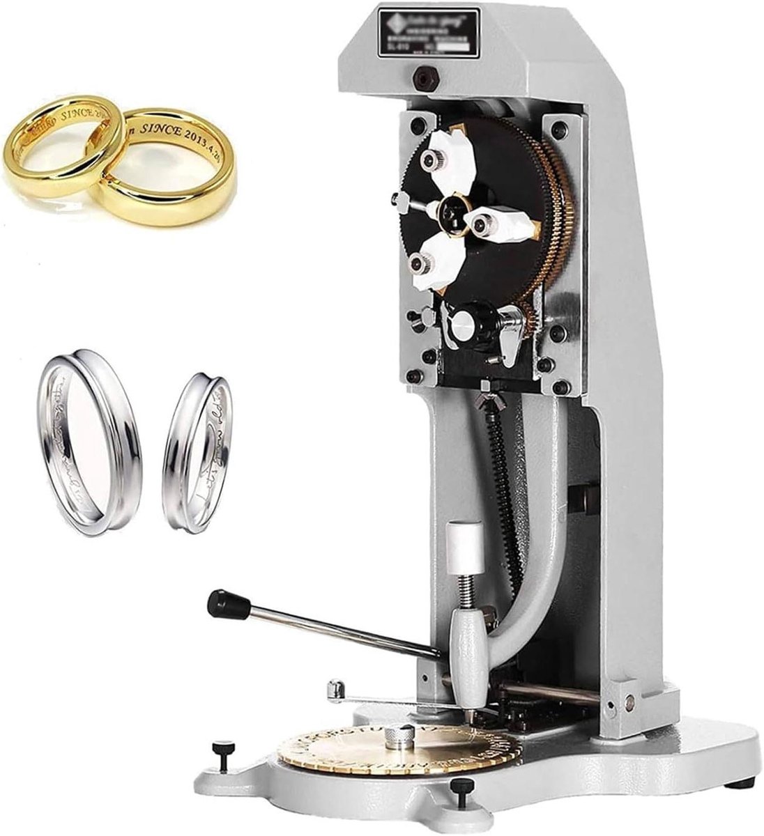 Ringgraveermachine - Sieraad graveerder - Binnenkant graveren - Automatisch centreren - 15-20 mm letterhoogte - Metaal