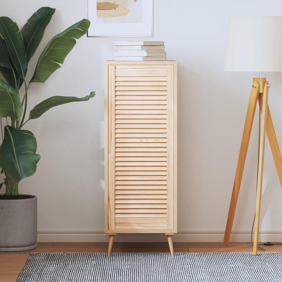 Gecheer Pine wood, solid slat door, untreated wood, furniture door, cabinet door, open slats, wooden door, furniture door, interior door, 99.5 x 39.5 cm (H x W)