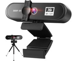 Webcam Full HD – Online Camera – Videobellen – Automatische Focus – 120 Graden Hoek – Zwart