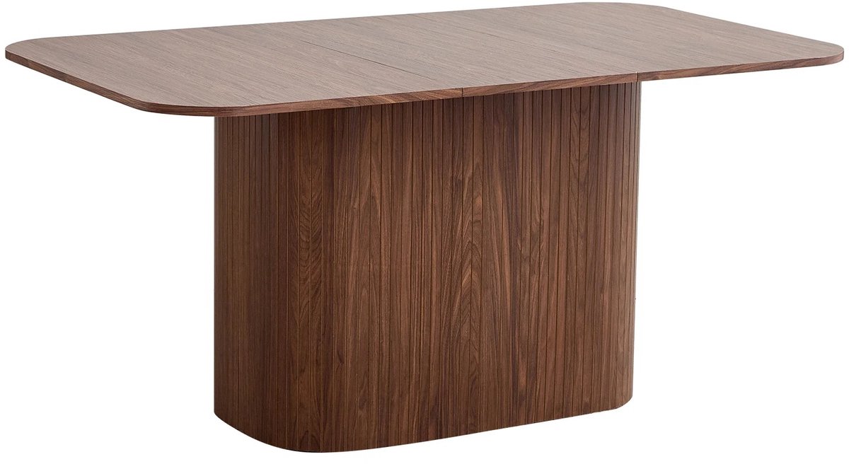 Archi Eettafel 160 cm – Moderne Houten Eettafel voor 4-6 Personen – Rechthoekig - Donker Houtlook Design - Eenvoudig Monteren