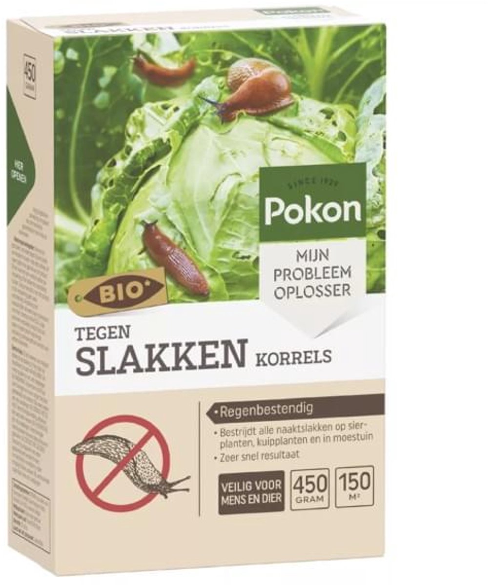 Pokon Bio Tegen Slakken Korrels (450 gram) - Krachtige Slakkenkorrels - Met gratis cheatsheet