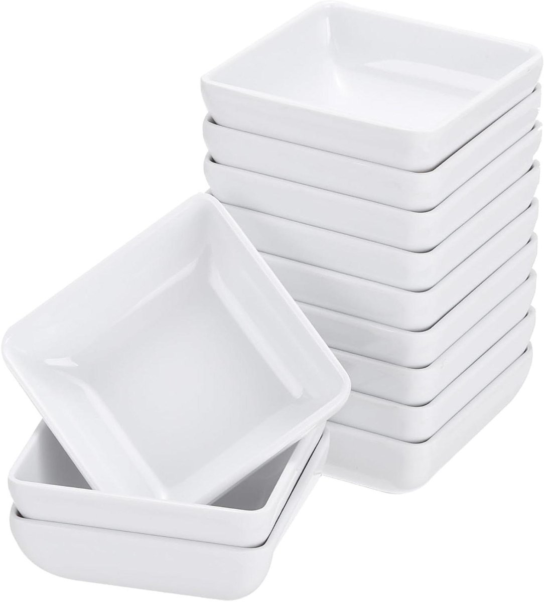 Dip schaaltjes - Kruidenbordjes Sojakom - Hapjes Serveren - Stevig Kunsthars - 73 cm - Wit