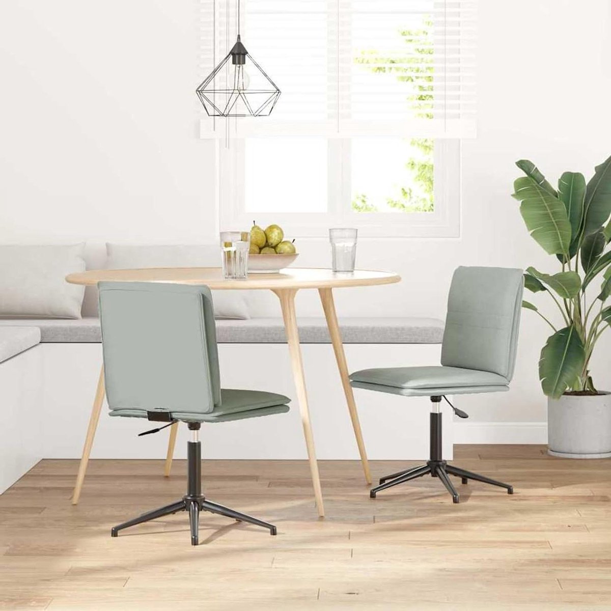 Eetkamerstoelen 2 stuks - Stoelen set - Comfortabel zitten - In hoogte verstelbaar - 44 x