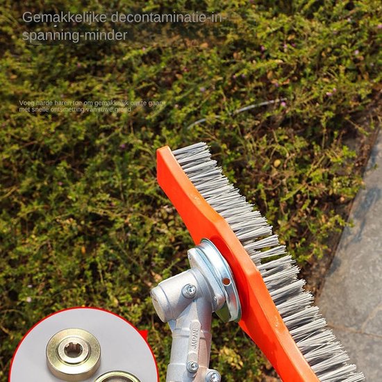 Grasmaaier Dek Reiniger - Tuin Schrob Gereedschap - Terras en Vloer Schoonmaken - Efficiënt Golvend Ontwerp - 295 cm Lengte — afbeelding 3