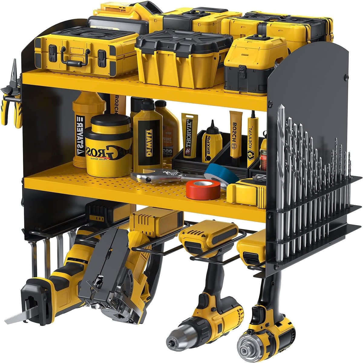 Opbergrek voor Elektrisch Gereedschap - Heavy Duty Wandmontage Organizer voor Boormachines en Handgereedschap