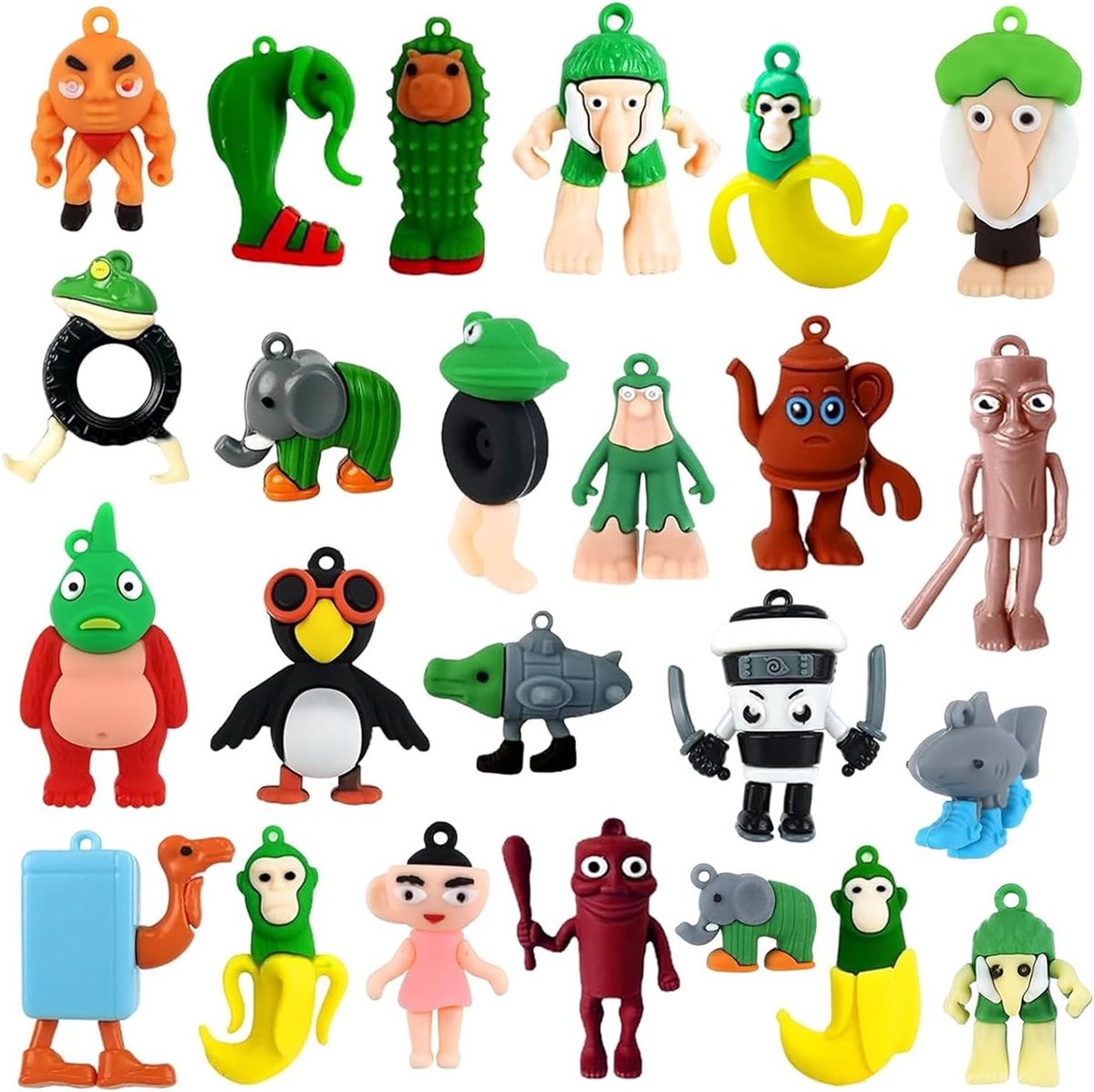 24 Stuks 3D Geprinte Italiaanse Actiefiguren, Creatieve Desk Decoraties en Cadeaus voor Fans en Collega's
