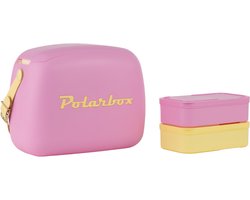 Polarbox Mini Koelbox / Coolerbag met 2 Lunchboxen - Bubblegum-Yellow - 6 Liter