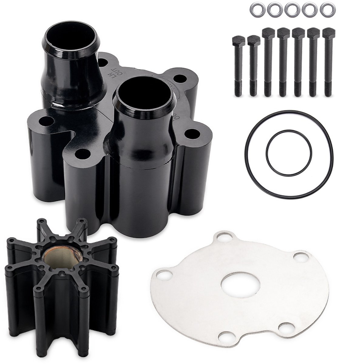 TEKROA® Waterpompwaaierassemblage - Bootuitrusting - Vervangbaar Mercruiser Bravo 46-807151A14 - Lange levensduur