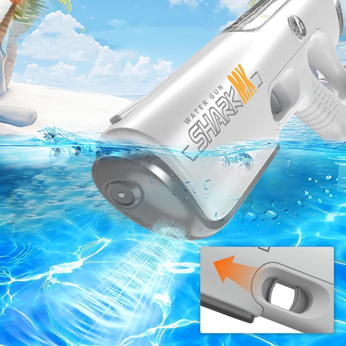 Elektrisch Waterpistool Voor Kinderen En Volwassenen - Automatische Waterherlading - Lichtgewicht Ontwerp Schieten Meer Dan 250 Ontploffingen Waterblaster Squirt Guns Tot 32 Ft Lange Afstand - Zomer Buiten Strandfeestspeelgoed — afbeelding 11