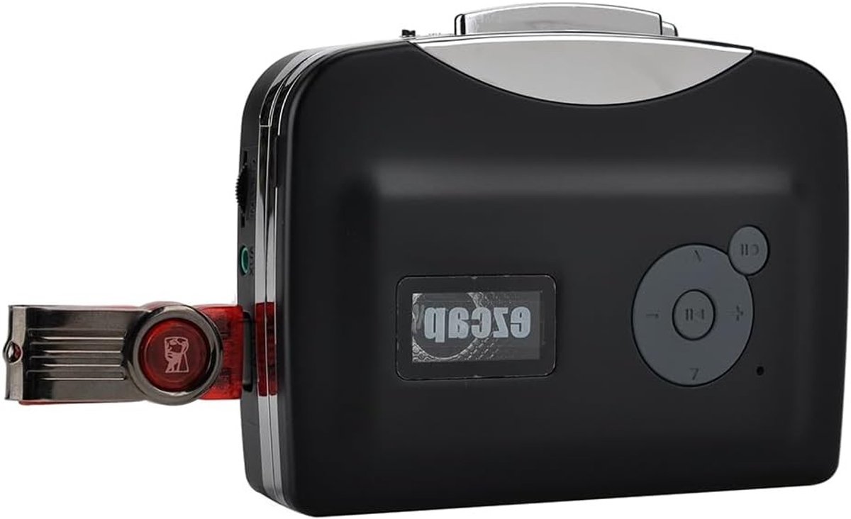 USB cassette lezer met koptelefoon, tape naar MP3 converter, draagbare walkman en voice recorder met ingebouwde microfoon en luidspreker