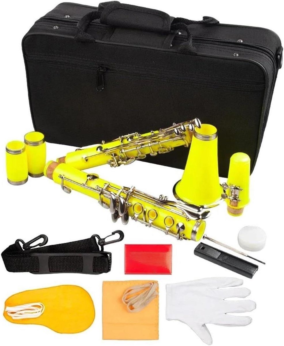 Professionele klarinet - Bb klarinet - Muziek maken - 17-sleutel ontwerp - 67 cm - Geel