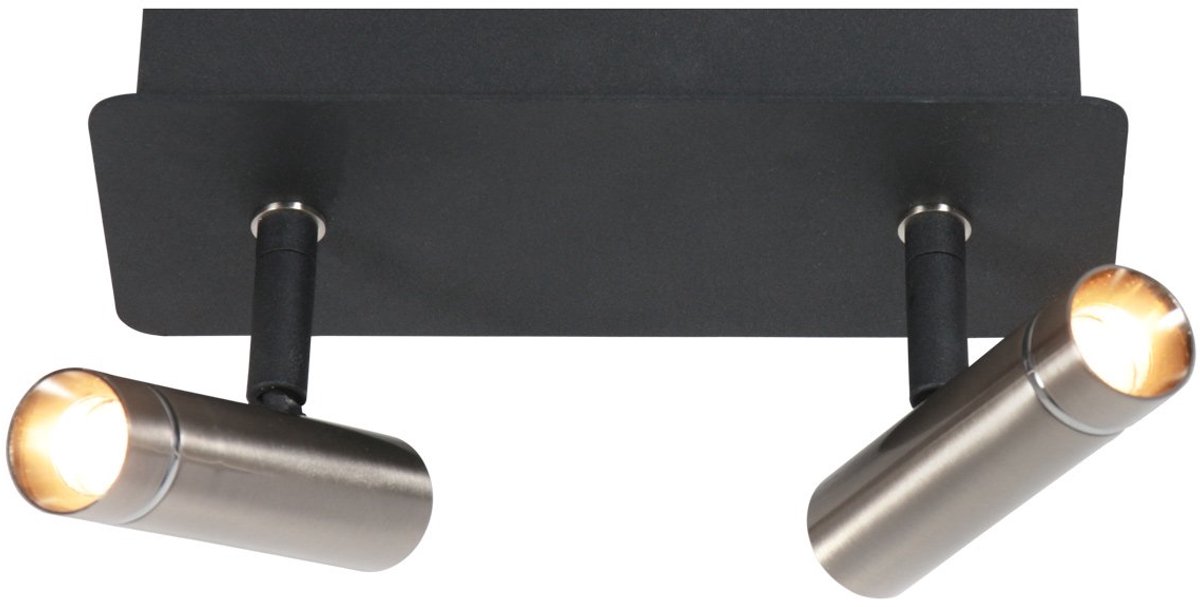 Wandlamp 4851ST - Draaibaar en kantelbaar met stoere stalen accenten, gemaakt van metaal en elektronica - Mexlite Lumo