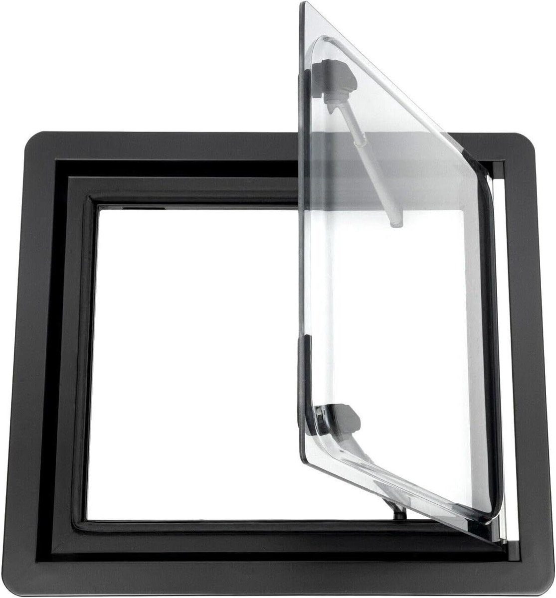Camper Uitzetraam - Zijraam Caravan - Ventilatie en Privacy - Geïntegreerd Hor - 450 x 500 mm - Zwart