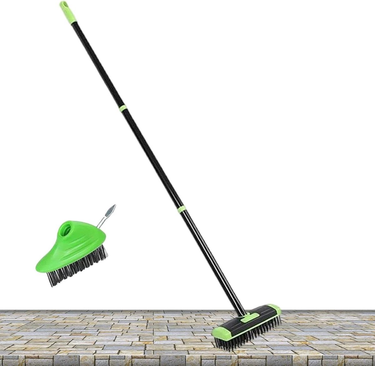 Grasverwijderaar Tuin - Voegenreiniger Terras - Buitenruimte Reinigen - Verstelbare Handgreep - 43 cm Lengte - Grijs