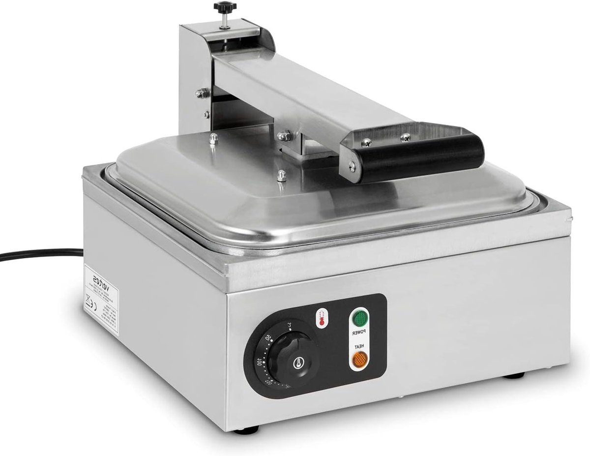 Gastro Broodrooster - Apparaat 9 Plakken - Snel Brood Grillen - Dubbele Aluminium Platen - 9 Broodjes Tegelijk - Rood