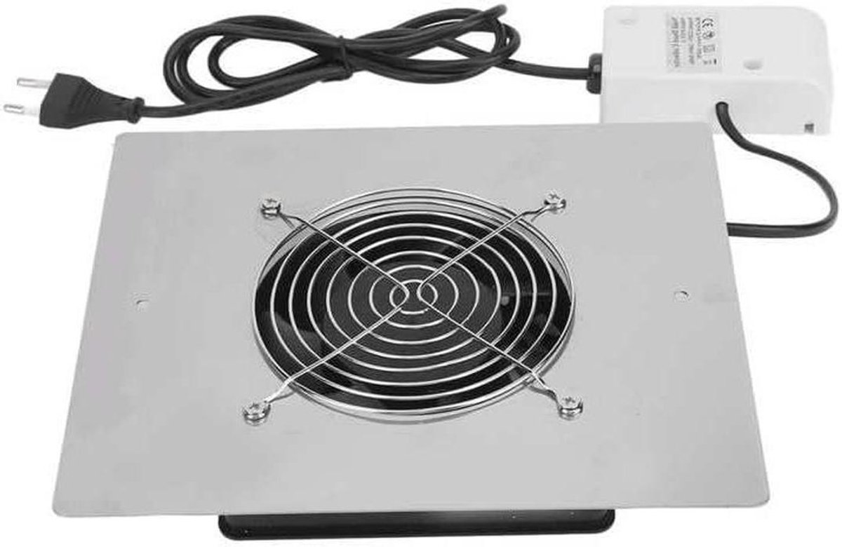 Nagelstofafzuiger - Nagelstofzuiger Tafelmodel - Nagels Vijlen - 60W Krachtige Ventilator - 14.5 x 14.5 cm - Zilver