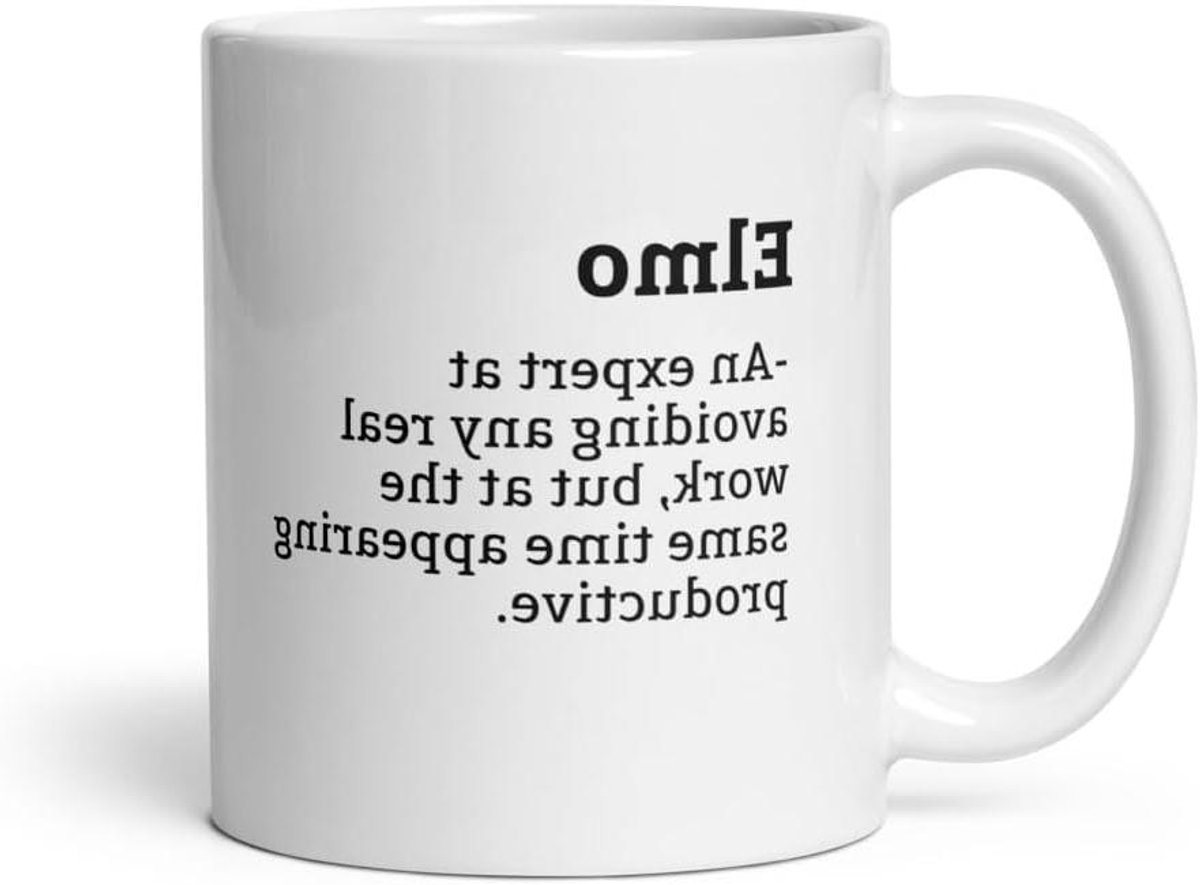 Koffiemok - Thee mok - Dagelijks gebruik - Vaatwasserbestendig - 11 oz - Wit