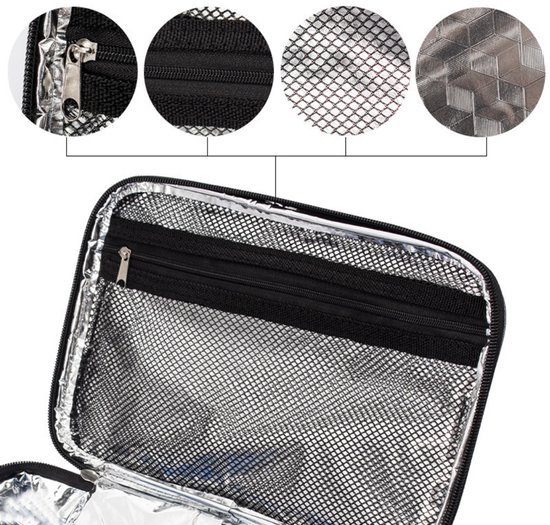 Unisex kleine koeltas - Koelbox voor etenswaren - Thermische voedseltas - Ruime lunchtas - Houdt warm en koud - Opvouwbare minikoeler - Compact en draagbaar - Ideaal voor kantoor, picknicks en meer - 25 x 16 x 8 cm van unisex — afbeelding 3