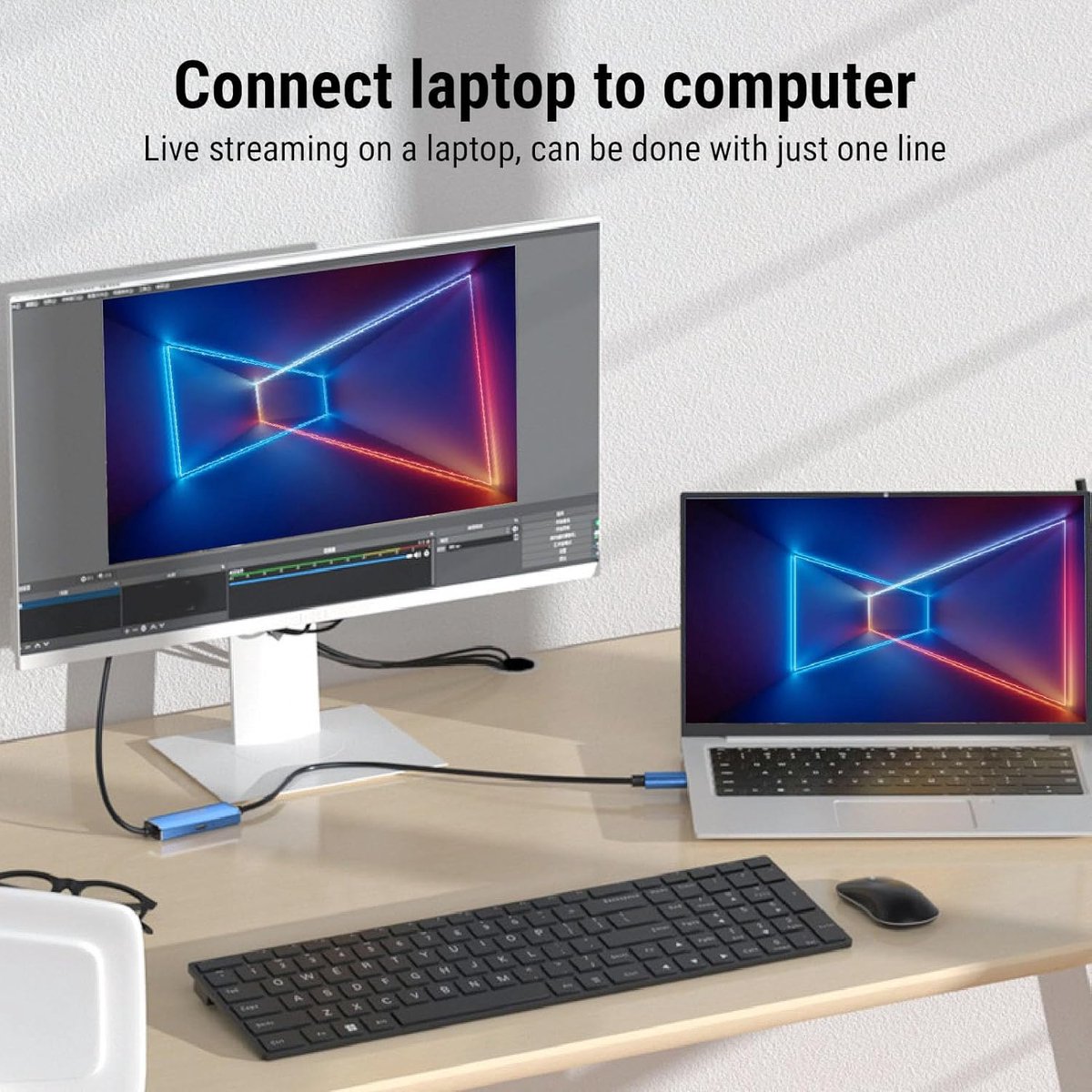 Video Capture Card - HDMI USB C - Live Streaming - 100W PD Snelladen - 4K 30Hz - Grijs thumbnail 2