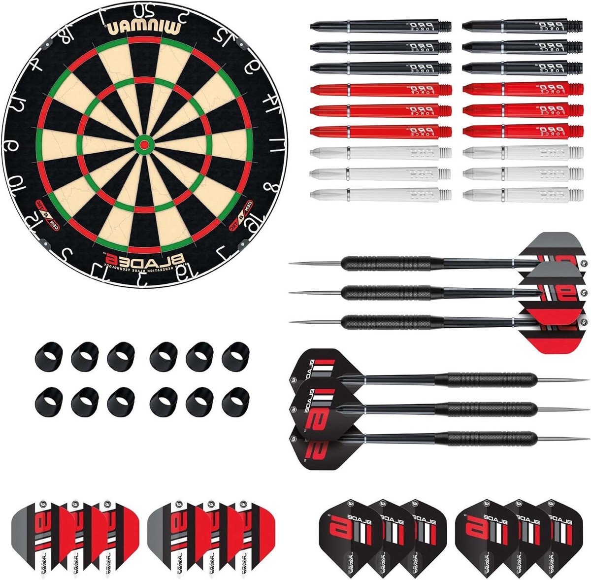 Dartbord Starterspakket - Dartset Compleet - Precisie Werpen - Zesde Generatie Technologie - 45 cm Diameter - Standaard