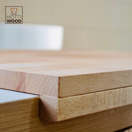 Pastamaker Plank - Deegroller Inclusief - Verse Pasta Maken - Massief Beukenhout - 50x30cm - Natuurlijk van Pastamaker — afbeelding 3