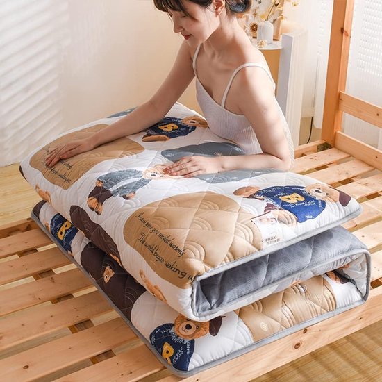 Opvouwbare Matras - Japanse Futon Vloermat - Comfortabel Slapen - Ademend en Zacht - 150x200cm - A — afbeelding 2