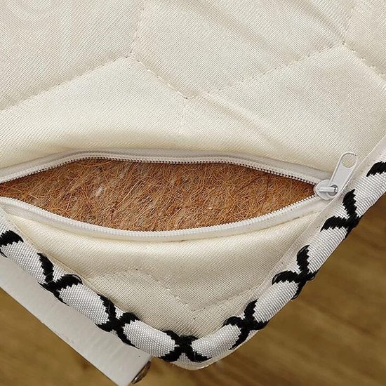 Gastenbed Matras - Vloermatras Opvouwbaar - Comfortabel Slapen - Natuurlijke Kokosvezel - 90x190cm - Natuurlijk — afbeelding 4