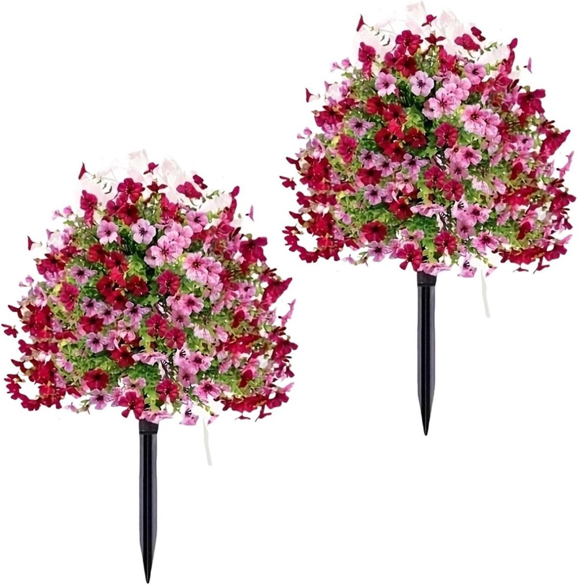 Kunstbloemen met stokken - Namaak bloemen - Tuin decoreren - UV-bestendig waterdicht - 2-d