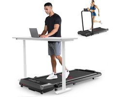 HOMEFITNESSCODE 2 in 1 Opvouwbare Loopband Zwart - Elektrische Loopband - Instelbare Snelheid 1-10 Km/u - 2,5 pk borstelloze motor - Met Armsteun en LED-scherm