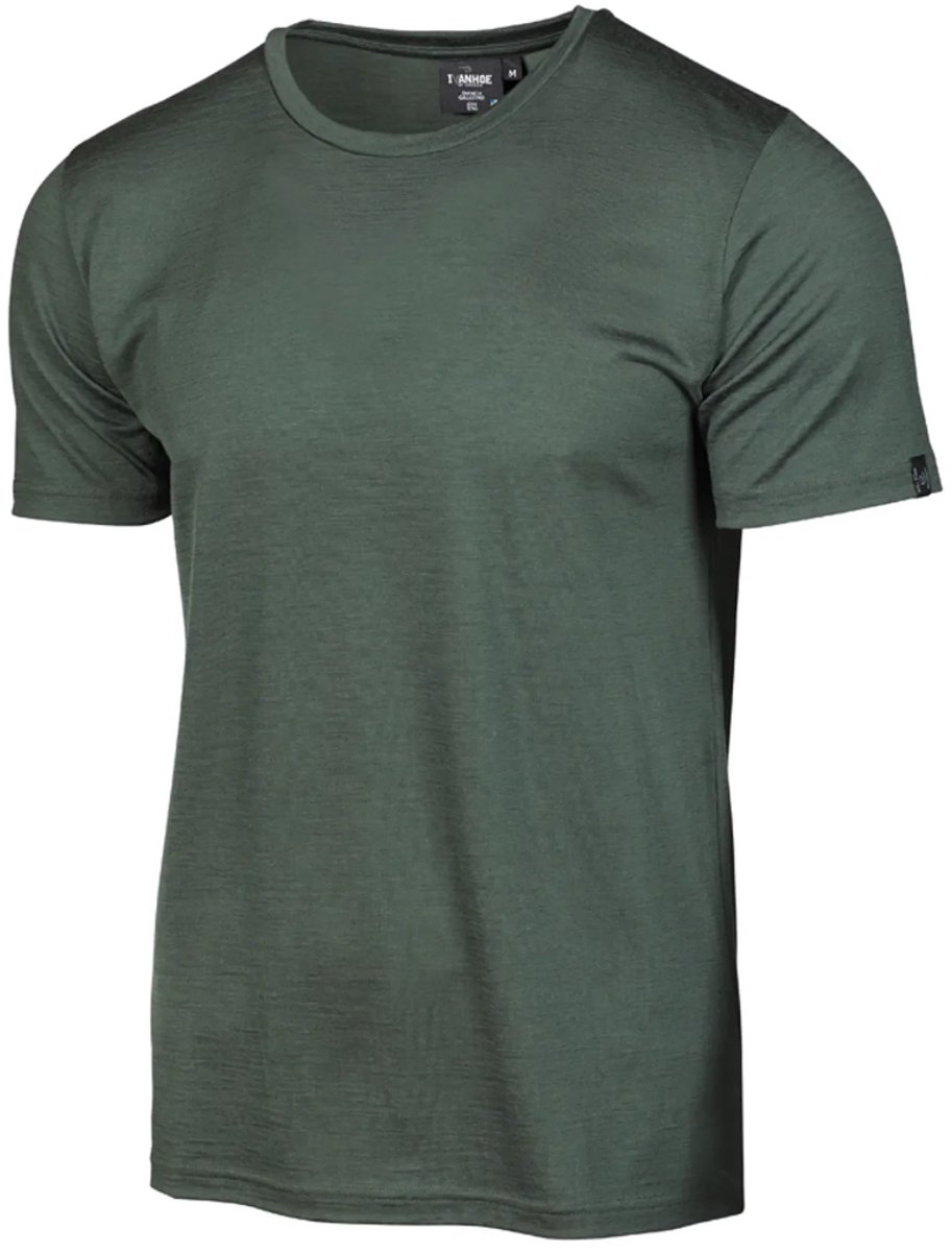 Ivanhoe t-shirt UW Ceasar voor heren - 100% extra fijne merino wol - Groen