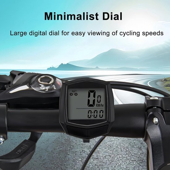 Daity 1 Stuk - Fietscomputer, snelheidsmeter en kilometerteller - Waterdichte fietscomputer met LCD-display, automatische activering en multifunctionele functies voor racefiets en MTB van Daity — afbeelding 3