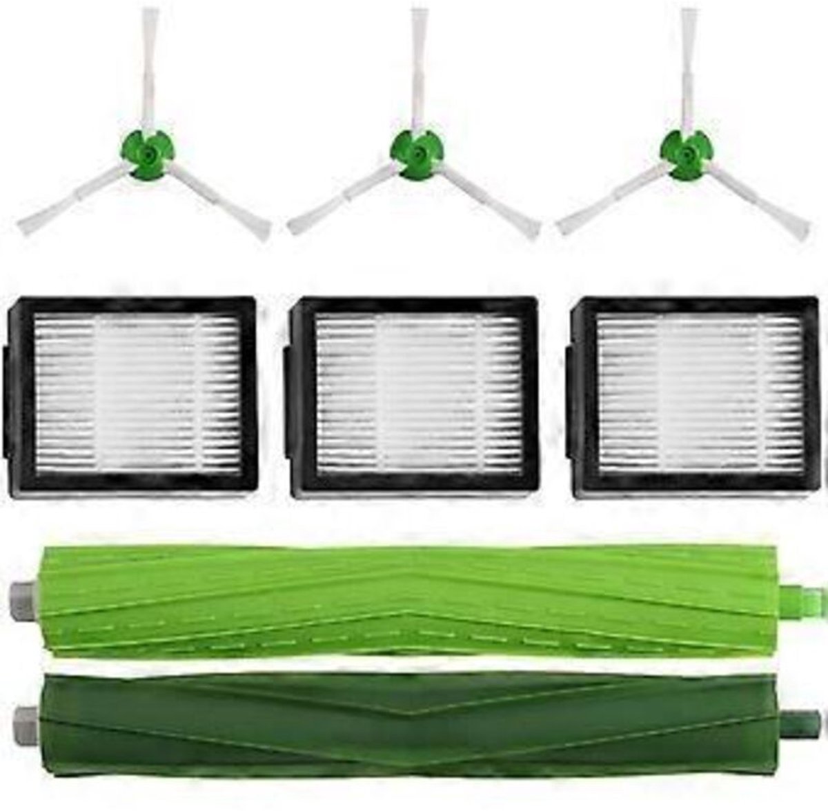 Geschikt voor Roomba zijborstel + filter upgrade kit