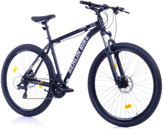 Berlin Bike MTB - Mountainbike 29 inch - 21 versnellingen Shimano - Framemaat: 46 cm - Zwart/Zilver — afbeelding 2