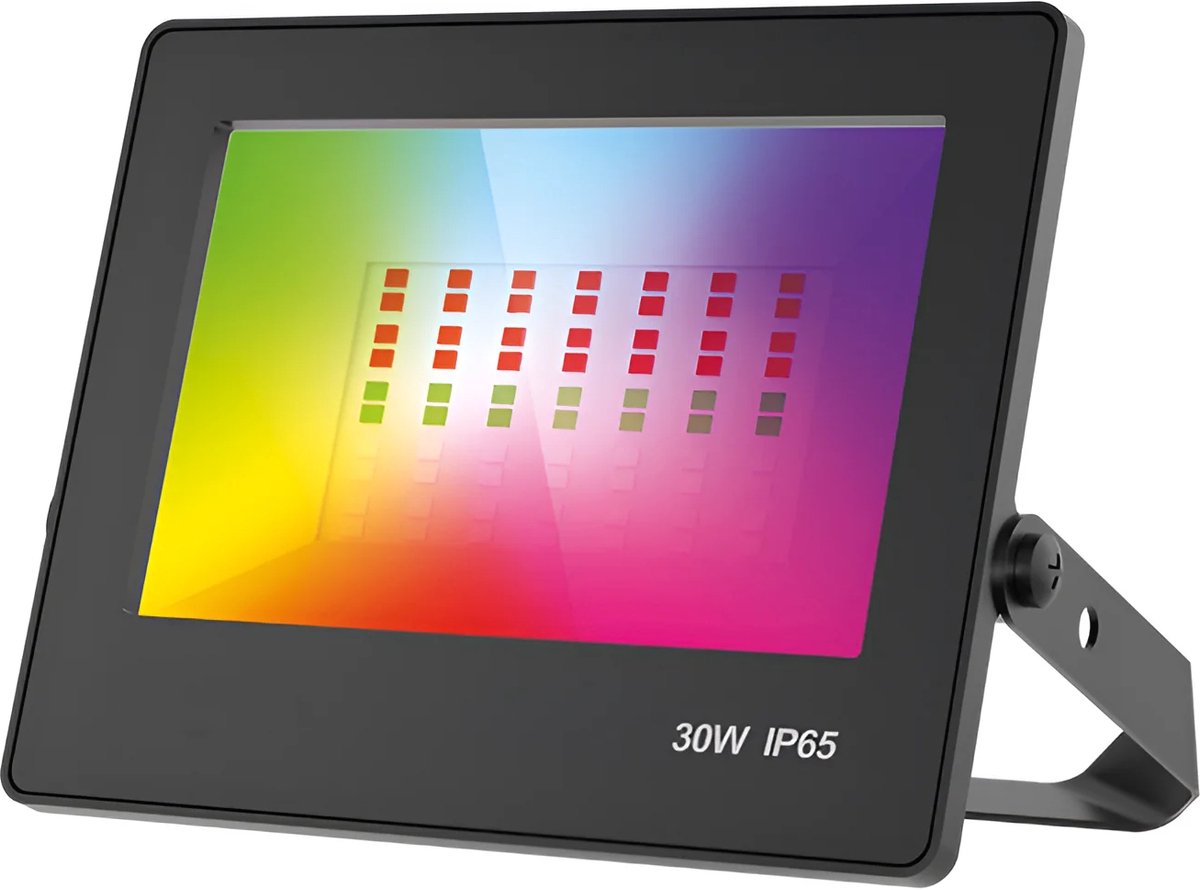 Braytron - LED Schijnwerper - 30W DIM - RGB Kleuren - IP65 - incl. Afstandsbediening
