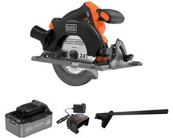 BLACK+DECKER 18V Brushless Cirkelzaag 165mm (met 4.0Ah accu en lader) BLCCS78M1-QW