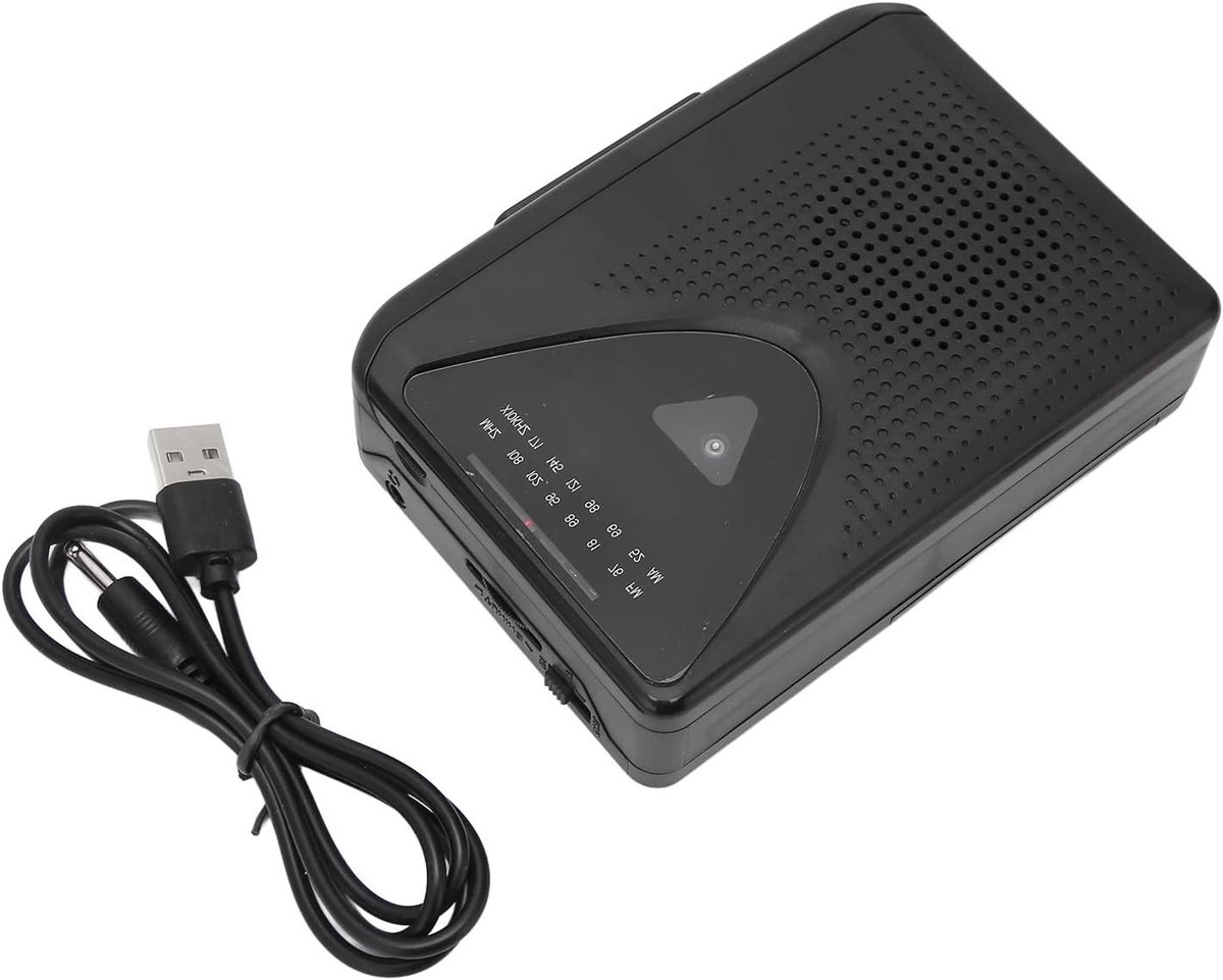 Retro Cassette Speler met Duidelijke Speaker en 2 Oplaadmethoden voor Binnen en Buiten Gebruik