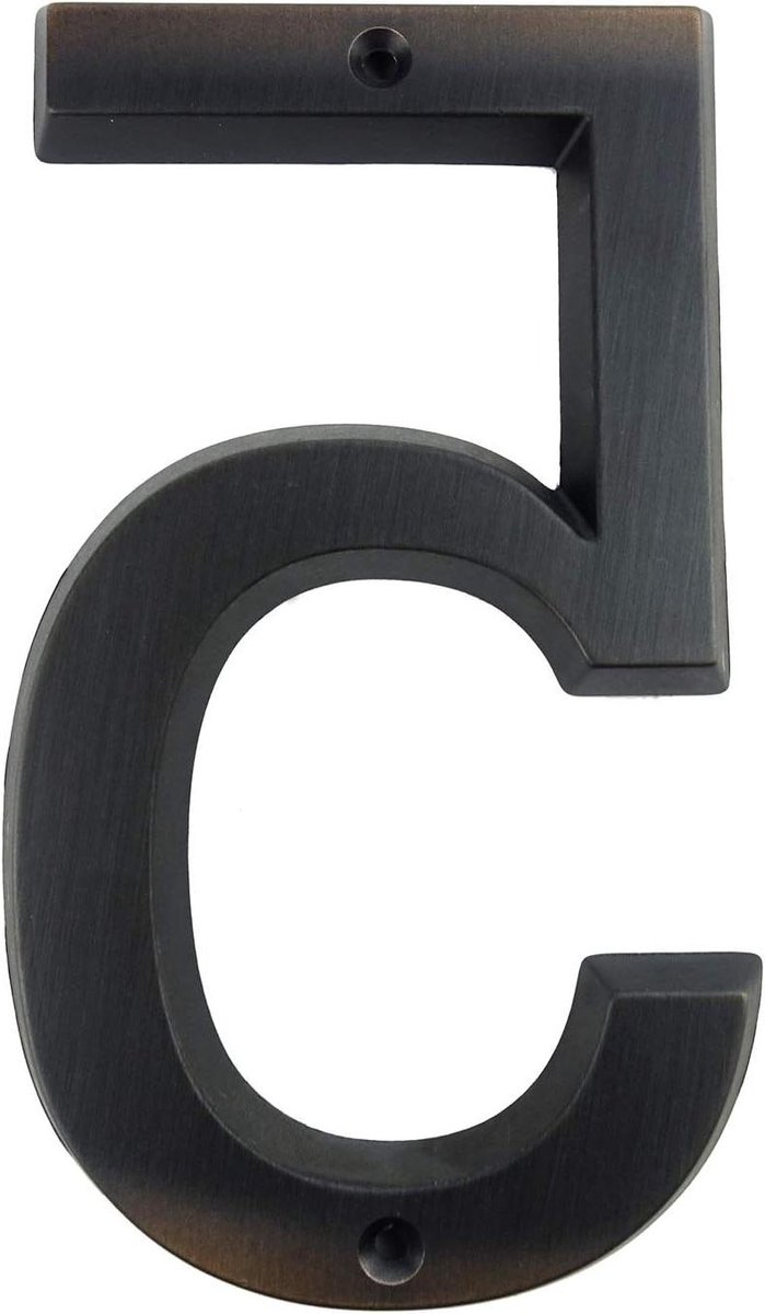 Huisnummer - Deur Teken - Adres Aangeven - Anti-roest Brons - 15 cm - Brons