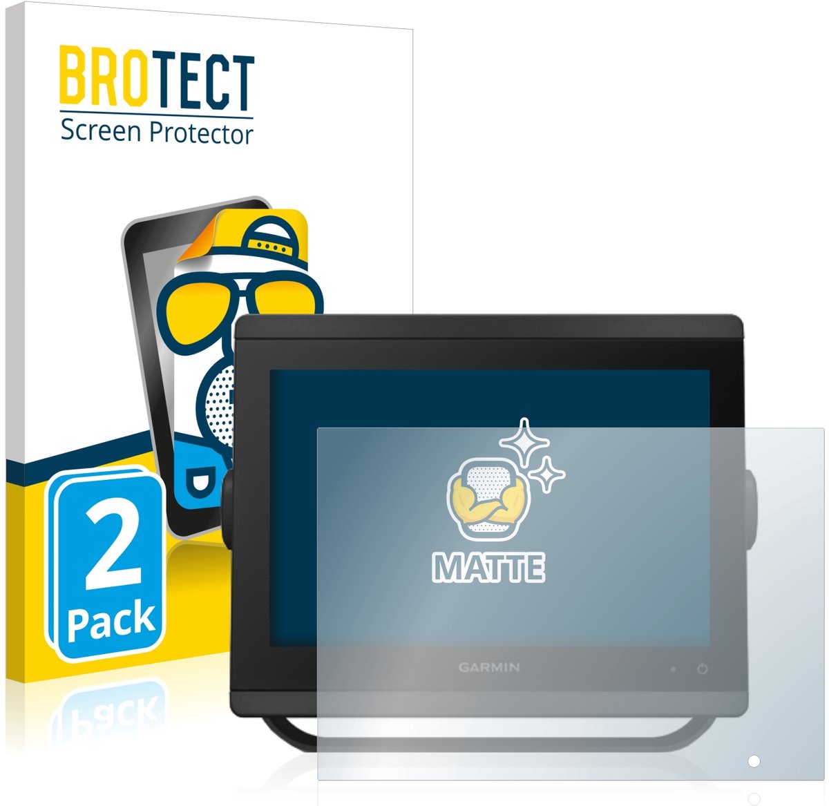BROTECT - Screenprotector voor Garmin GPSMAP 8410xsv - Folie Beschermfolie matte 2 Stuks