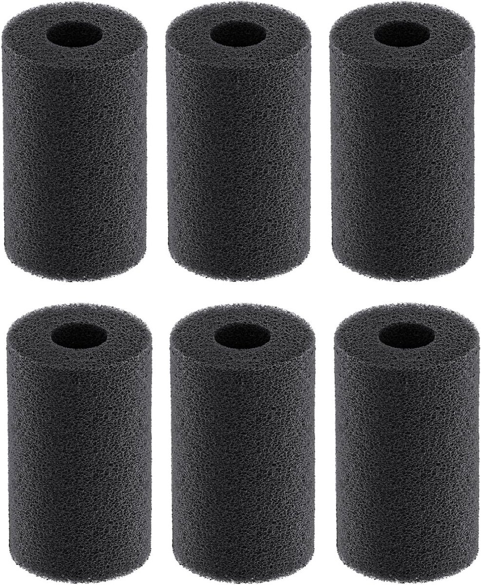 6 Stuks Pre-Filter Spons voor Aquariumfilter - Anti-Suction Foam Covers voor Kleine Vissen en Garnalen, Ideaal voor Mechanische Filtratie en Bescherming van Fry's