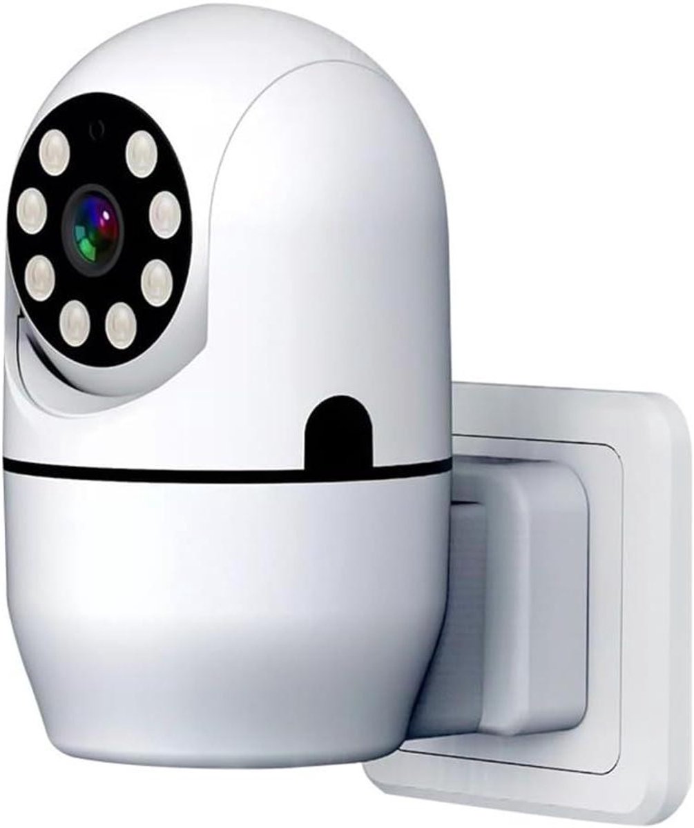 Beveiligingscamera met lamp - Wandlamp camera Slimme camera - Huisbeveiliging - Full Color Nachtzicht - 1 stuk - Wit