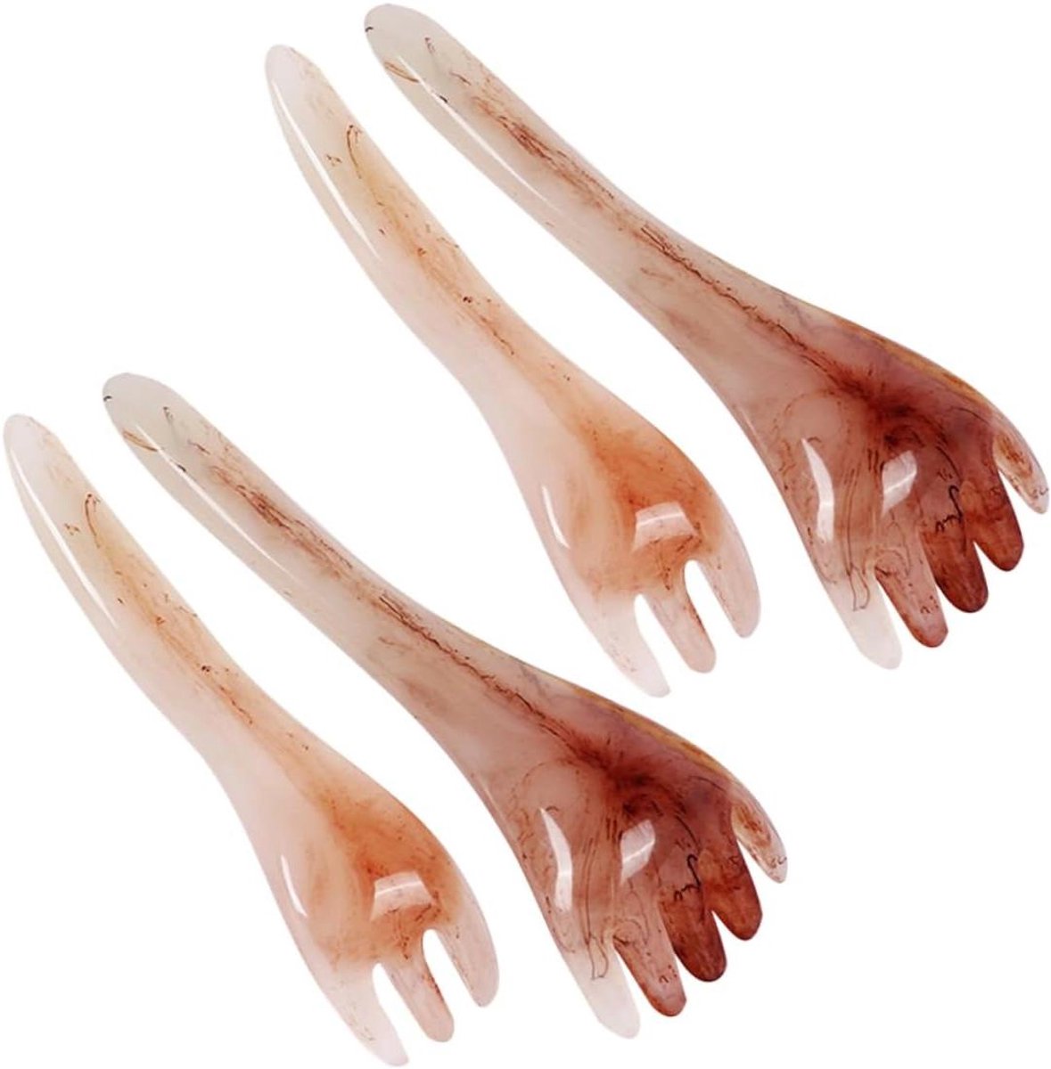 Hoofdmassage Borstels - Scalp Massagers Guasha - Hoofd Verzorging - Driepunts Ontwerp - 16 x 5 x 1.5 cm