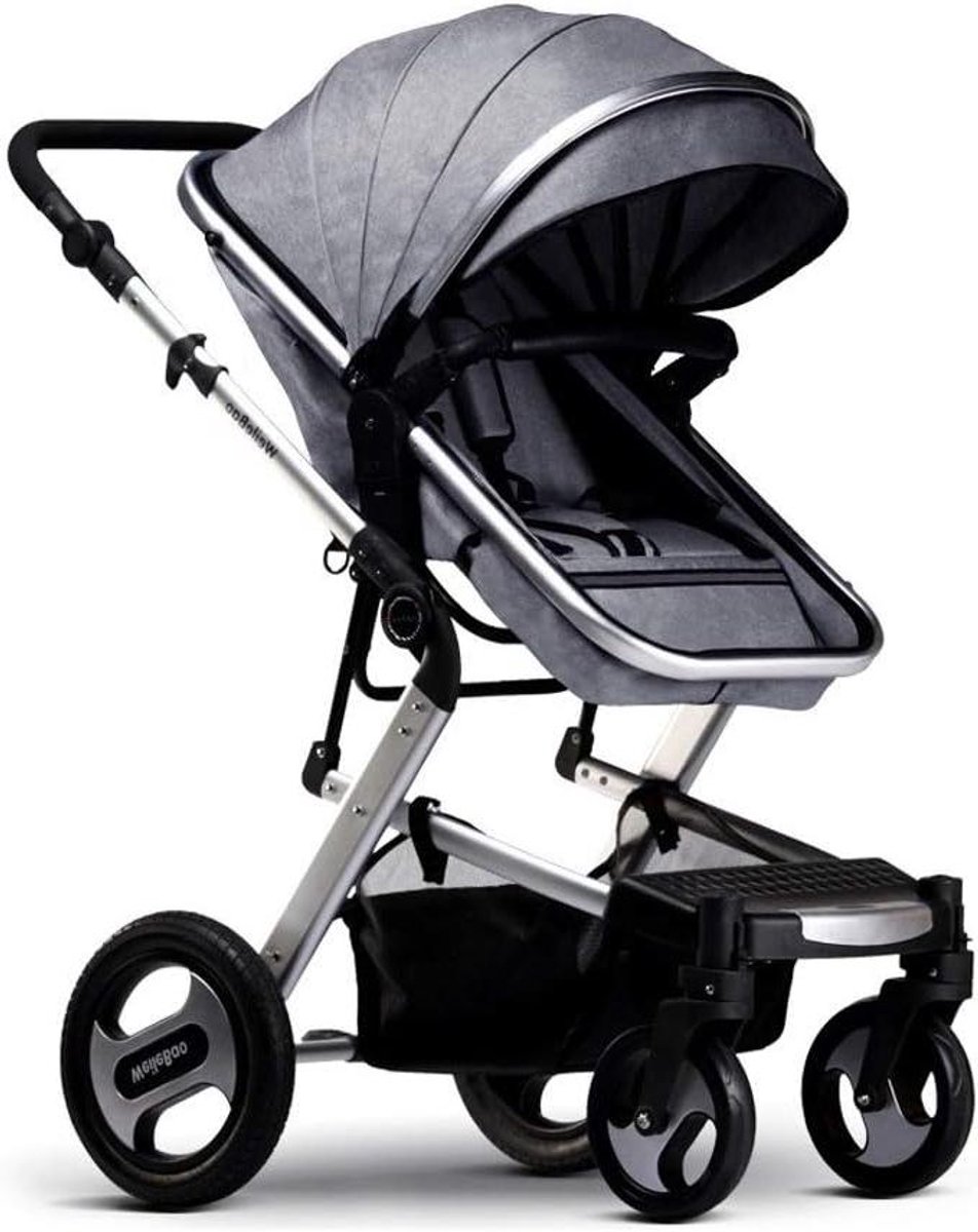 Kinderwagen Opvouwbaar - Buggy Compact - Baby Vervoeren - Schokabsorberende Voorwielen - 81 x 40 x 103 cm - Grijs