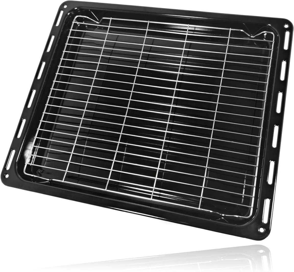 Universele Oven Grill Tray Ovenschaal Bakplaat Bakken en Grillen Niet-klevend Glasachtig Emaille