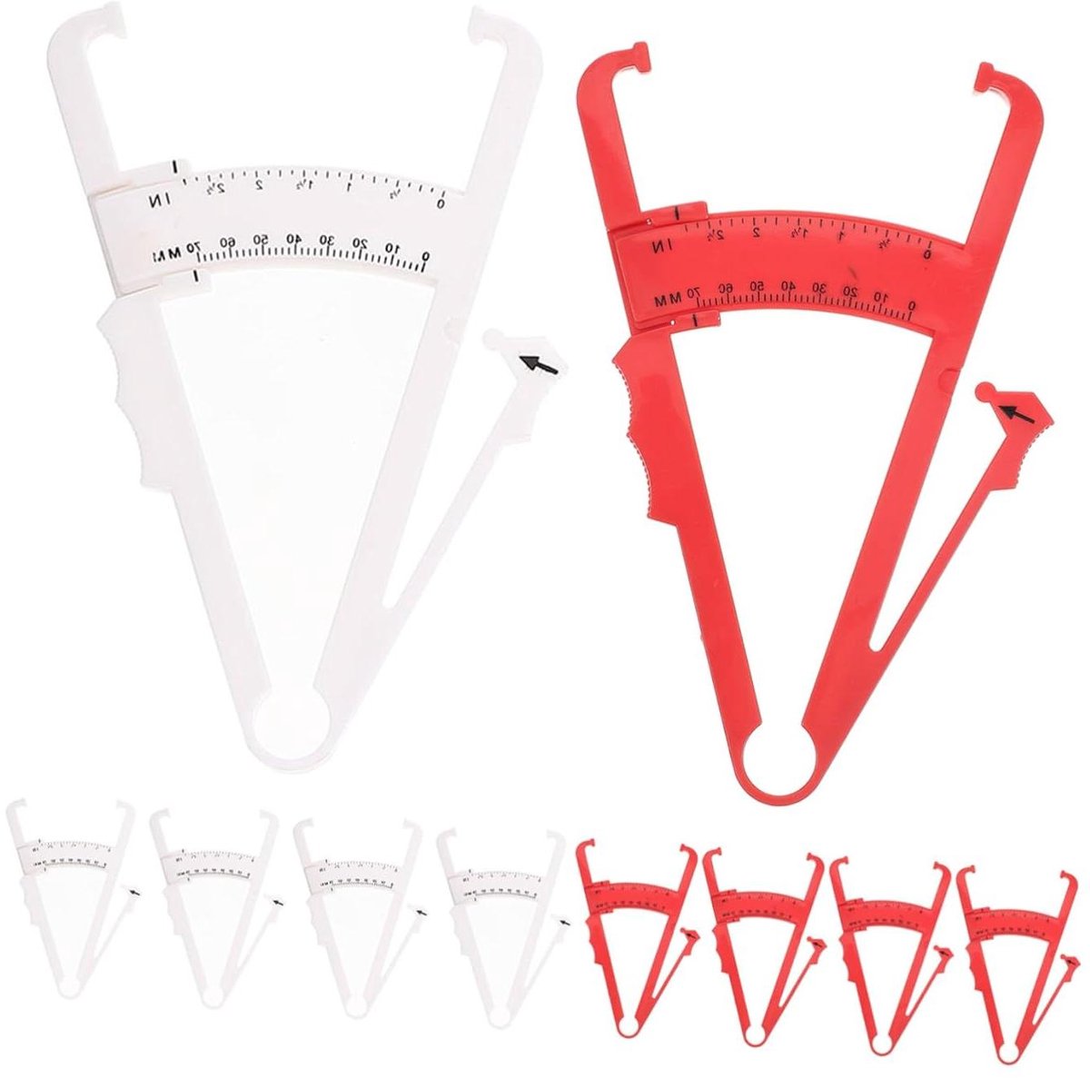 Draagbare Vetmeter - Huidplooimeter Lichaamsmeter - Lichaamsvet Meten - Nauwkeurige Resultaten - 10 Stuks - Diverse kleuren
