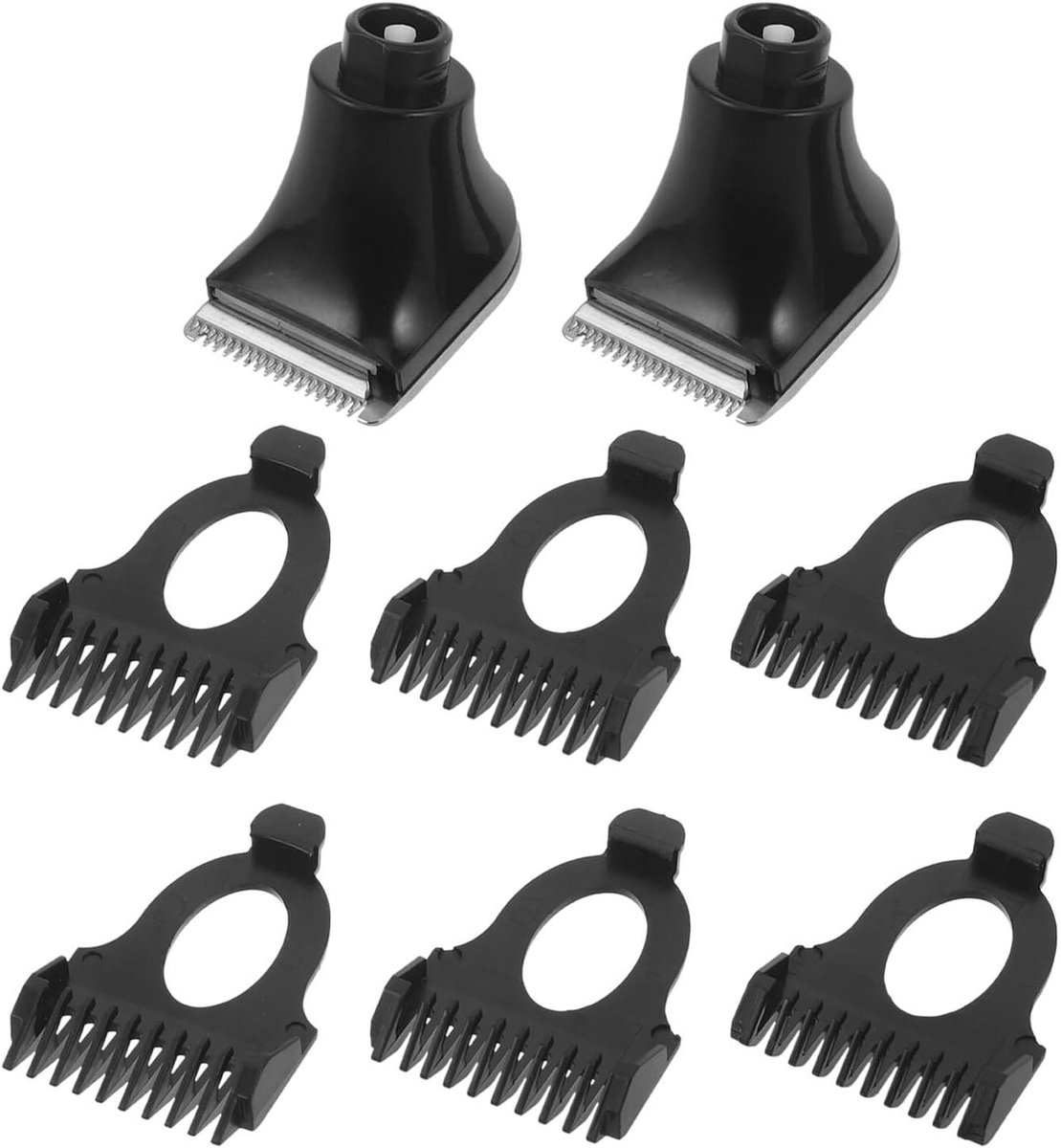Scheerkoppen Set - Vervangende Mesjes - Persoonlijke Verzorging - Universele Bevestiging - 2 Sets - Zwart