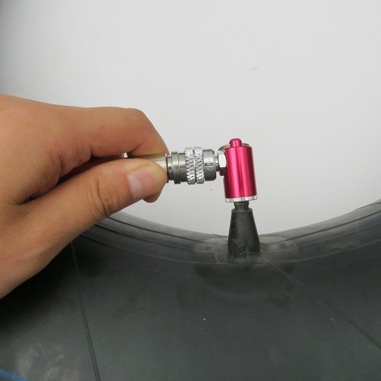 Opblaasmondstuk - Luchtpomp adapter - Speelgoed opblazen - Duikfles aansluiting - 33x30x16 mm - Aluminium — afbeelding 2