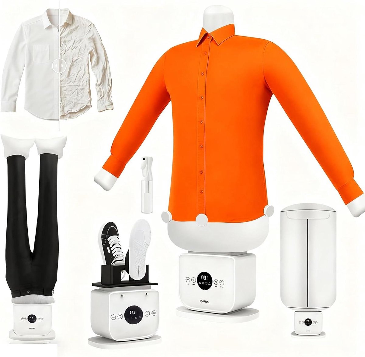 Automatische Strijkmachine - Handsfree Strijken - Snel Kleding Strijken - 8 Minuten Bediening - 4.5 kg - Wit